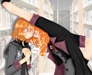 SNS.似顔絵等お描きします キラキラお目目が特徴の絵柄.オリジナル構図になります！ イメージ3