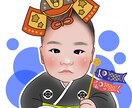 お子さんの可愛い似顔絵お描きします マンスリーやおひな祭り端午の節句の記念に似顔絵いかがでしょう イメージ1