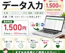 データ入力・PDFをExcel/Word化します 面倒な入力作業をまるごと代行！ イメージ1
