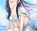 フィッティング量産一枚絵【水着】を描きます Vtuber / Vライバーさんに大人気の量産シリーズです！ イメージ3