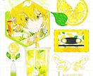 カラフルポップなアイテムイラストを描きます ミニキャラ、ロゴ風、植物、食べ物、雑貨等。 イメージ3