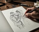 ウェディングフォトを涙を誘う線画にします 写真以上に想いが伝わる、線画ウェディング演出 イメージ3