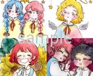 似顔絵OK！アイコンを透明水彩にてお描きします SNSに顔写真は。。という方、可愛いイラストにしたい方に。 イメージ3