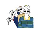 最短即日納品！ゆるくて可愛い線画を描きます ゆるくて可愛い線画で世界に1枚のアートをお描きします。 イメージ1