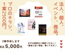 法人個人どちらでもチラシ作ります。安い理由あります この料金で2案作成。１案くらい変なのも作るけど、多分大丈夫。 イメージ1