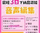 最短3日で納品！DLsite音声作品編集承ります ご予算、納期、諸々柔軟にご対応いたします！ イメージ1