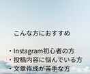 インスタ投稿の文章作成します 初心者の方にも丁寧に対応いたします。 イメージ2