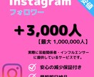 インスタ★フォロワー+3000人増加します 【最高品質】保証あり｜最短即日納品｜最大100万人 イメージ1