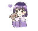 即納！ゆるふわ系かわいいアイコン、似顔絵作成します オプション無料多数！即納で制作いたします。 イメージ5
