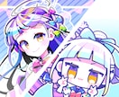 ビビット/パステルなイラストを描きます 等身大/デフォルメでSNSアイコンなど！ イメージ1