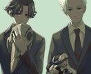 2人まで金額そのまま！かっこいい男性キャラ描きます 背景なしのシンプルなプラン、単色・グラデも対応いたします イメージ1