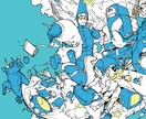 サイケデリックなペン画を描きます 一発描きペン画を描きます！メイキング動画も制作いたします！ イメージ8