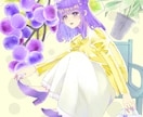 乙女チック・ちょいレトロなイラストを描きます 可愛い女の子の絵が必要な方！アイコン・グッズ・サムネイルなど イメージ3