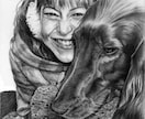 人物、ペットの似顔絵を鉛筆画で描きます SNSのプロフィール写真、挿絵などにも喜ばれております イメージ1