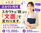 スカウト200通◆返信が来る文面を設計します スカウトは「数」より「文面」で返信率が変わります。 イメージ1