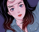 大人可愛いミステリアス✨綺麗SNSアイコン描きます 少しミステリアスで大人っぽい、印象に残る人物イラスト描きます イメージ5