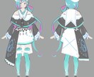 ご要望のオリジナルキャラをデザイン、1枚絵にします あなたの好みをバッチリ把握をし、2or3面図と1枚絵を描く イメージ7