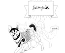 世界に１枚！モノクロペットイラストを描きます プレゼントにもインテリアにも！可愛いペットイラストを！ イメージ3