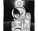 エモく繊細なモノクロペン画イラストを描きます どこか愛おしい静けさとストーリー性。アイコンやMV、挿絵に イメージ10