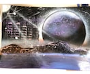 スプレーで宇宙（惑星・星雲）を描きます 駆け出しスプレーアート。原価で大放出(°▽°) イメージ2