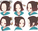 アニメ風のキャラクター資料を作成します 汎用性の高い全身二面図＆表情資料！似顔絵・男キャラ・人外可◎ イメージ3
