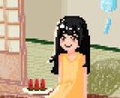 背景付きドット絵制作します 日常や季節感のある背景、ストーリーを感じる1枚に仕上げます イメージ2