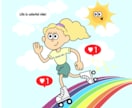 個性的でアメリカンポップなイラストをお届けします レトロでカラフルな遊び心あるデザインを制作します。 イメージ1