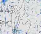 女の子のモノクロイラスト描きます ダークな雰囲気が得意ですアイコンやジャケ写真等お使いください イメージ3