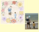 お花に囲まれた似顔絵描きます SNSアイコン等に！小さめプリントでお部屋に飾るのもおすすめ イメージ5