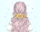 ふわっとやさしい好印象の後ろ姿イラストお描きします 女性に人気♪SNSやブログアイコン等におすすめです！ イメージ10