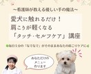 愛犬に触れると肩こりが楽になるセルフケア伝えます 肩こりが辛い愛犬家のあなたへ看護師が教える“優しい手”です イメージ1