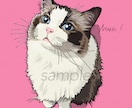 ペットや動物　お洒落なイラスト・似顔絵描きます ポスターのような1枚に！アイコンやインテリア、プレゼントに◎ イメージ2