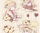 目を引くふんわり可愛い雰囲気のイラストを制作します ひとくちで惹かれる、ふんわり甘いイラスト◆アイコン・一枚絵◎ イメージ9