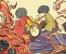 和風で可愛い年賀状制作します 和風なイラスト・デザインどちらもご対応可能です。お気軽に！ イメージ4