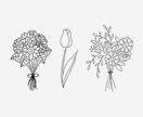 シンプルでゆるい線画素材（イラスト）を作成します 挿絵やアイコンにもおすすめ♪ai納品可能です！ イメージ3