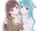 透明感のあるイラストお描きします 丁寧な作業を心がけています！アイコン、配信背景など イメージ2