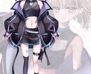 かわいい！高クオリティ立ち絵3点セットお届けします パーツ分け立ち絵＋三面図＋キービジュアアルの3点セットです イメージ2