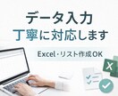 データ入力・リスト作成などを丁寧に対応します 正確さと丁寧さを大切に、コツコツ対応します イメージ1