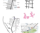 ★WEB用地図・紙媒体地図★地図チラシ名刺の地図を作成します！ イメージ1