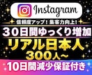 インスタ日本人300人～30日間ゆっくり増加します インスタ✦リアル日本人30日間ゆっくり増加します イメージ2