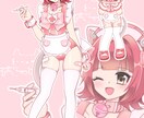 SD付き立ち絵イラスト描きます 可愛いミニキャラ付き！立ち絵イラスト描きます。 イメージ1