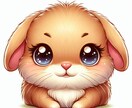 愛らしい茶色のうさぎ魅力的になってます うさぎがリアルで可愛いイラストです！ イメージ1