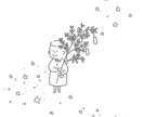 ほんわかした生活感のある人物を描きます シンプルでかわいらしい子供の絵が得意です！ イメージ1