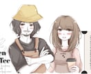 名刺などにぜひ！人物二次元化イラスト描きます 実在の方を二次元キャラにして、名刺風にデザインいたします♪ イメージ1