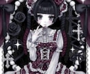 厚塗りでSNSアイコン､立ち絵､1枚絵描きます ゴシック、病み系、ロリィタ、ダークメルヘン、アンティークな絵 イメージ2