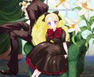 少女漫画風イラストを制作いたします 少女漫画風、レトロかわいい、乙女ちっく、キラキラ イメージ4