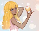 SNSアイコンや、キャラクターイラスト承ります 淡く優しい色合いのイラストが特徴です イメージ1