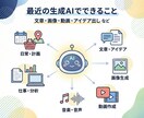 初心者向け　あなた専用AIの使い道一緒に考えます テキスト、画像、動画、プログラム、音楽生成一通りお話できます イメージ2