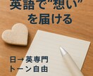 英語が苦手でも安心！伝わる英文を作成します 英語初心者でも丁寧に寄り添ってサポートします イメージ1