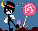 ダークでかわいいイラスト描きます ゆめかわ、病みかわいい、ダークデフォルメイラスト イメージ4